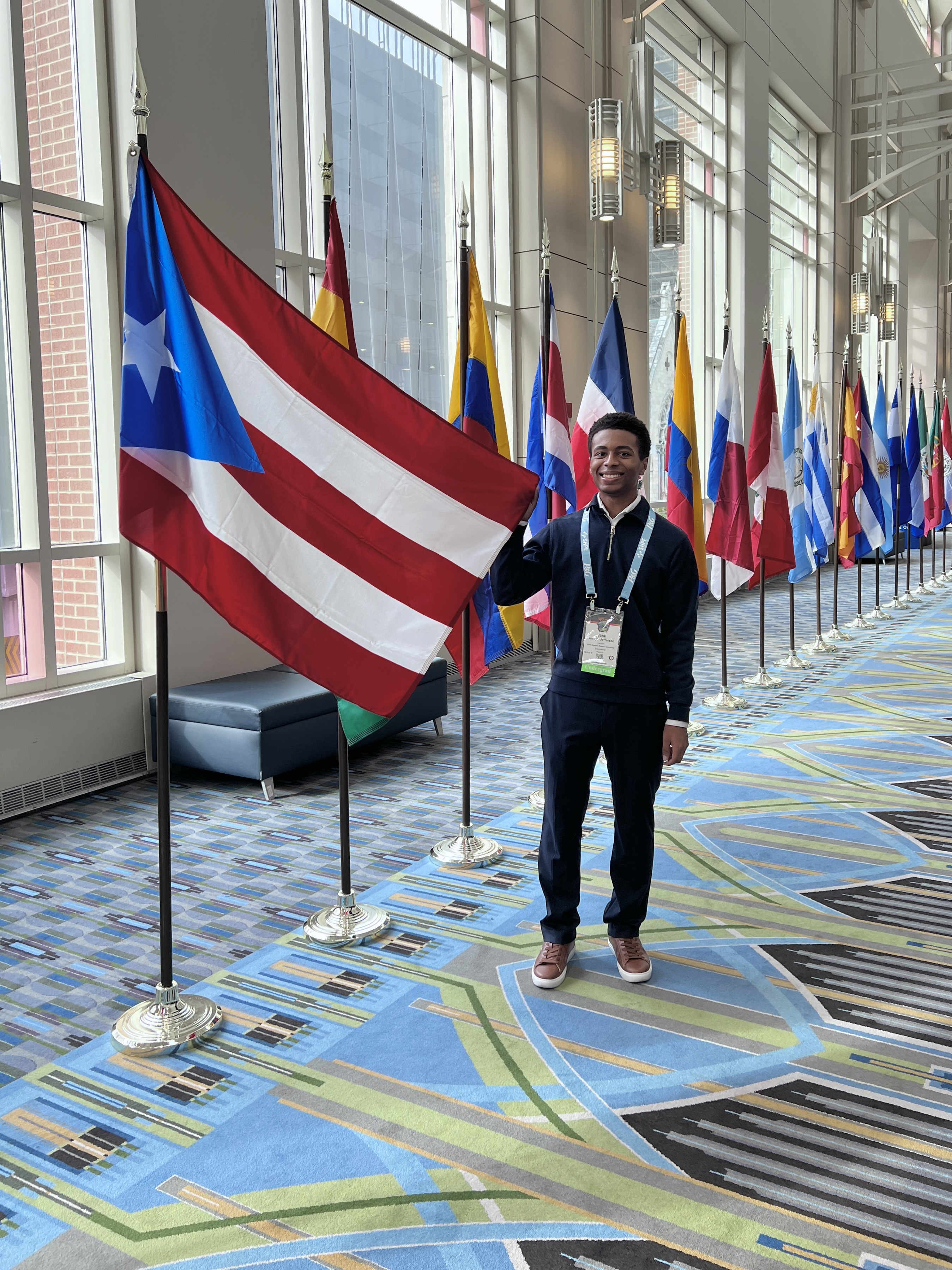 Jaral at an SHPE event in Puerto Rico